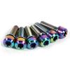 M5 X 18mm Titanium Bicycle Stem Screws Bolts With Spacer Cycling Pack Of 6(rainbow)