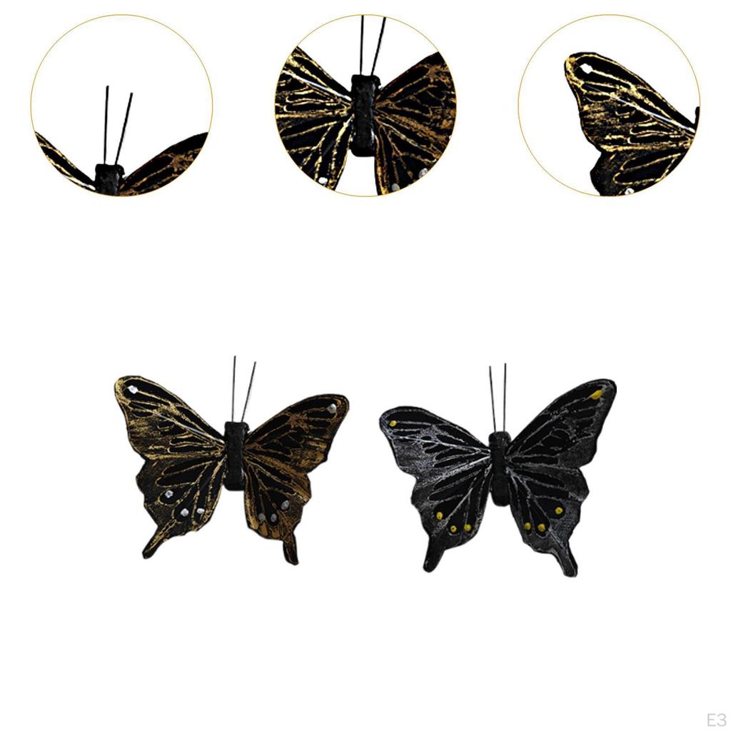 12 Pieces Butterfly Crafts 3D Room Decors for Floral Arrangements
