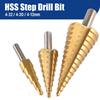 HSS Steel Step Cone Titanium Coated Metal Drill Bit Hole Cutter 4-12/20/32mm