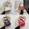 Trendy Minimalist Shoulder Bag 2023 Pure Color Texture Fashionable Fresh Street Style Pu Small Crossbody Bag