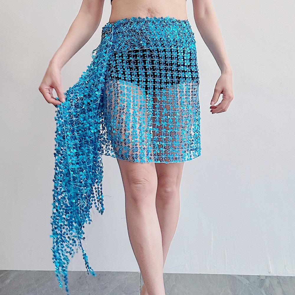 Бахрома Шарф для танца живота Ажурные костюмы для танца живота Тренировочный пояс для танца живота Индийский танец