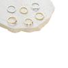 New European and American style light luxury shiny irregular ring set for women, versatile and stylish for layering ins Wind-themed ring