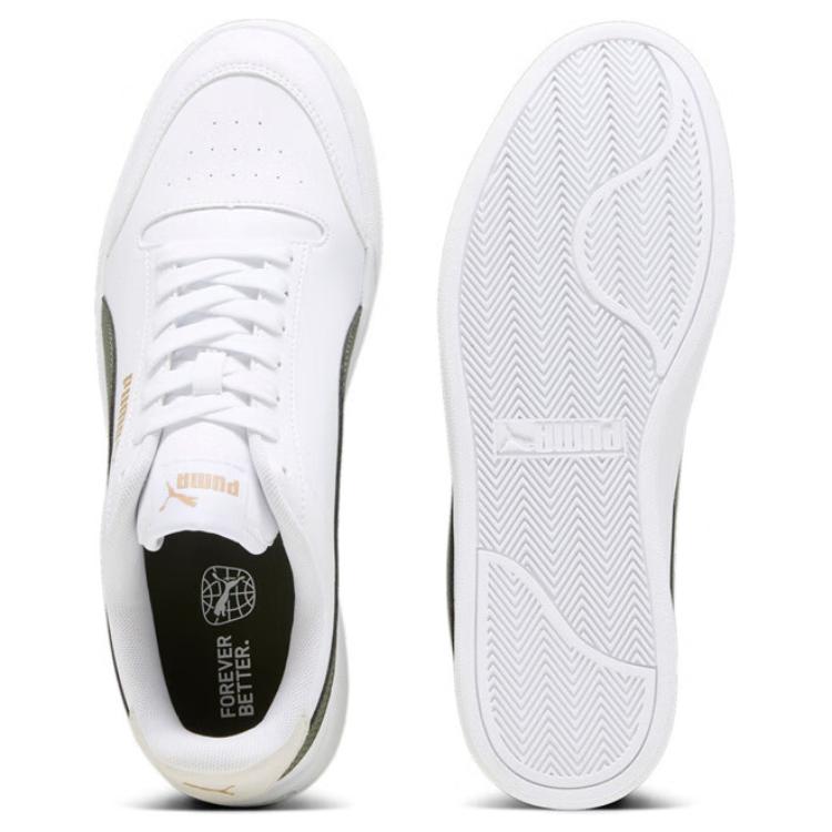 Puma Shuffle Удобные Легкие Низкие Кроссовки Унисекс Кроссовки Белый Зеленый 309668-27