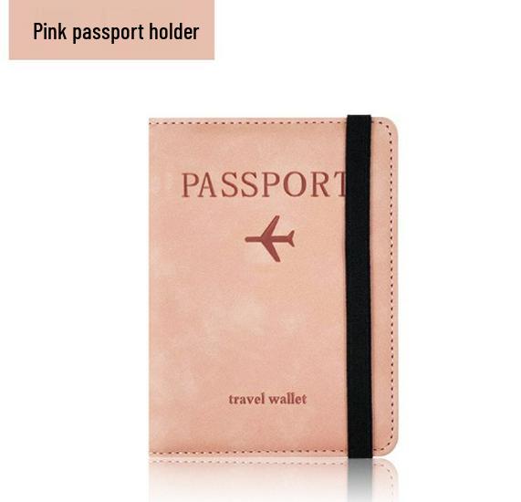 PU Leather RFID Passport Wallet Set with Strap, Card Holders, Ticket Sleeve, and SIM Slot