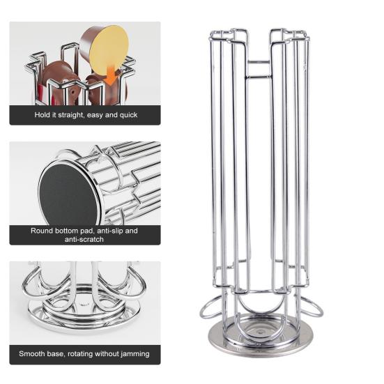 Подставка для кофейных капсул для Nespresso Vertuoline с возможностью вращения на 360 градусов, большая емкость