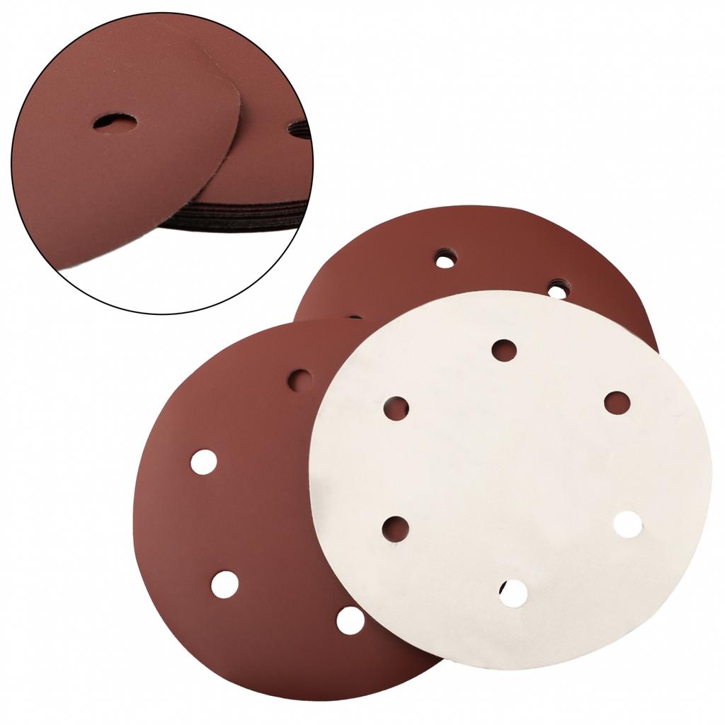 Шлифовальная бумага Полировальные инструменты 10 шт. 40-2000 грит 6 отверстий 9 дюймов/225 мм Алунд