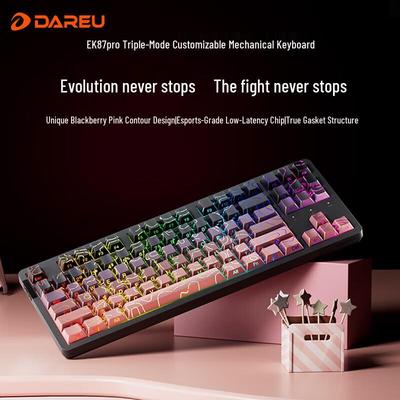 Механическая игровая клавиатура DAREU EK87pro с тремя режимами подключения и возможностью горячей замены