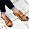 Мода Модные Новые Мужские Ручной Работы Прострочка Удобная Мягкая Подошва Повседневная Кожаная Обувь Мужская Дышащая Легкая Повседневная Обувь
