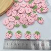 10/50Pcs Sewing Strawberry Wooden Button Supplies Sew On Pink Red Colored Wooden Clothing Decoration Handmade Scrapbook Boutons