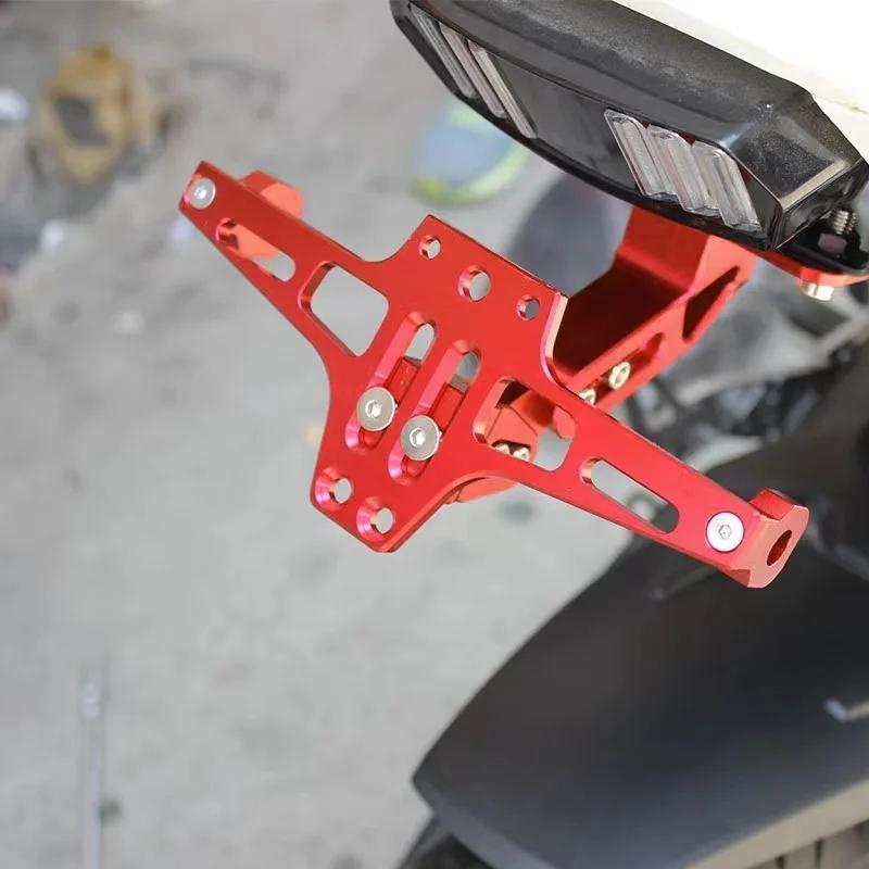 For Zontes G1 125 ZT125 G1 ZT125U ZT 125 U ZT 310X ZT310R Motorcycle Adjustable Rear Tail Tidy License Plate Holder Bracket LED
