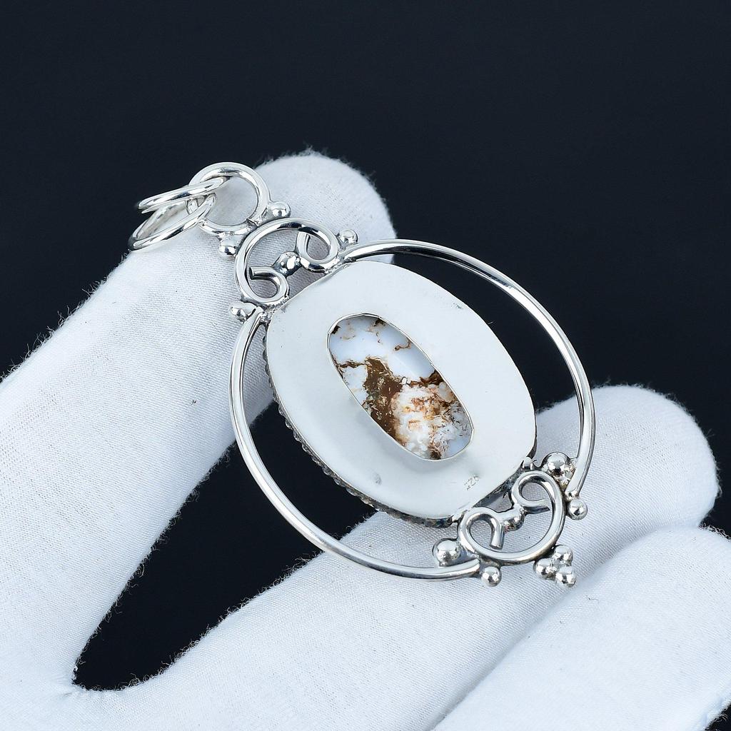 Wild Horse Jasper Pendant Gemstone Pendant 925 Sterling Silver Pendant Elegant Jewelry Handmade Pendant Birthday Gift For Her Silver Jewelry