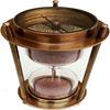 Nautical Brass Sand Timer Hourglass with Maritime Brass Compass Table Decorative