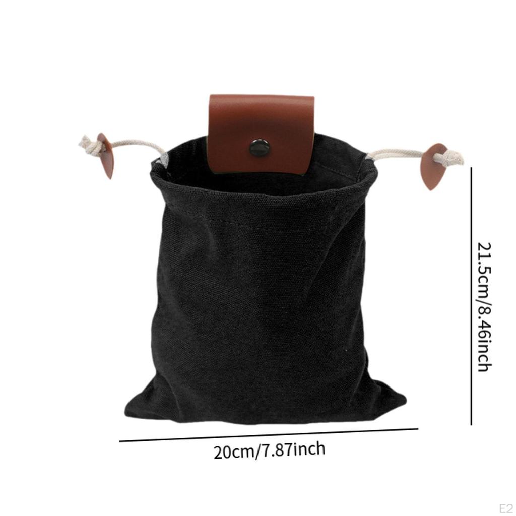 Canvas Foraging Bag with Belt Loop 8.5x7.9inch Compact Lightweight Accessory Water Resistant