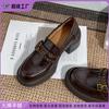 British Style Retro Small Leather Shoes, High-end Versatile Women's Outerwear Loafers Women's Comfortable Soft-soled College Style Uniform Shoes