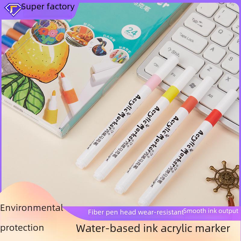 Набор акриловых водостойких маркеров: Гладкие, безопасные для бумаги ручки для творчества, граффити, акварели, студентов и ручных поделок