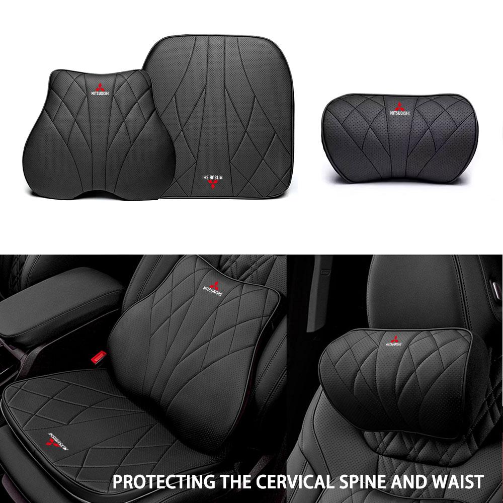 cwznhv1 Memory Cotton Car Seat Cover Breathable Neck Pillow Lumbar Support For Mitsubishi Asx Lancer Pajero Outlander L200 Delica Mirage