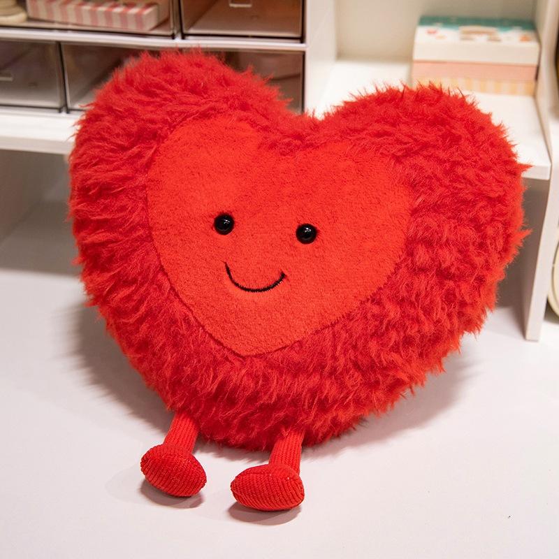 Cartoon Heart Plush Toy Rose Bouquet Plush Lock Heart Desktop Ornament Room Decoration Cute Toy Hug Pillow Girl Gift Collectible