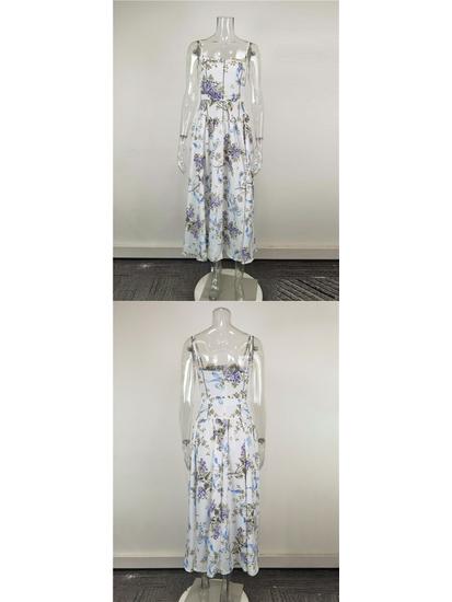 Европейско-американское женское ретро-платье на тонких бретельках в элегантном французском стиле