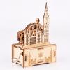 FEOOE R Wooden Jigsaw Mini Adult Decompression Children's Intelligence Stereo Jigsaw Custom Beetle Hand-cranked Music Box CJ