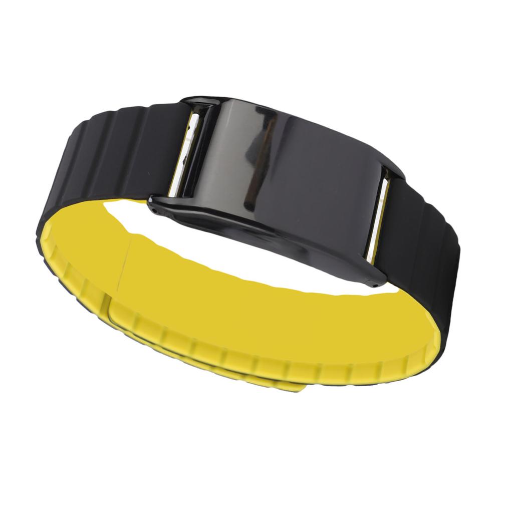 Магнитный ремешок для часов на замену для часов WHOOP 4.0, регулируемый фитнес-трекер, мягкий, не раздражающий кожу, черный, желтый