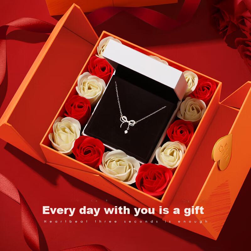 Butterfly Silver Necklace, Bow-Shaped Jewelry, Neck Accessories