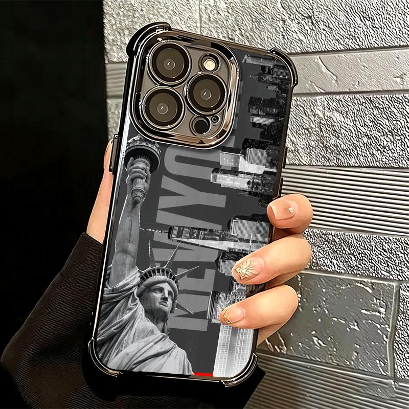 Нью-Йорк Город Мягкий Чехол Для Телефона Для iPhone 15 16 17 Air 14 Pro Max 16E Plus 13 12 Mini Покрытие Противоударный Fundas