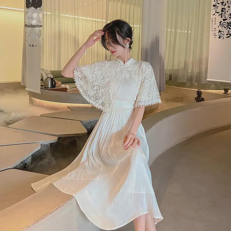 Лето 2025 года, элегантная кружевная накидка-шаль «Чонсам» для свадеб и ежегодных встреч