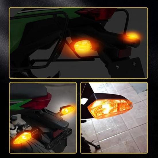 2x Turn Rear Signal Light Indicator Lamps Amber For Z Kawasaki 1000SX 2011-