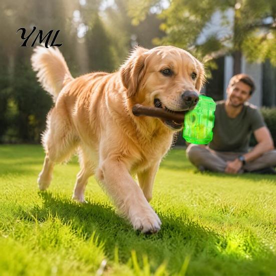 Aggressive Chewers Toy Interactive Squeaky Hammer Dog with Built-in Tennis Ball for Medium And Large Dogs, Enrichment Toys Sound Making Puppy