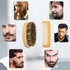 New Boar Bristle Beard Brush & Wood Comb Bamboo Wood Comb Set For Men Grooming Travel Bag Valentines Day