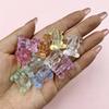 25pcs 17*22mm Fashion Acrylic Clear Crystal Bear Beads Necklace Bracelet Jewelry Material Key Chain Accessories