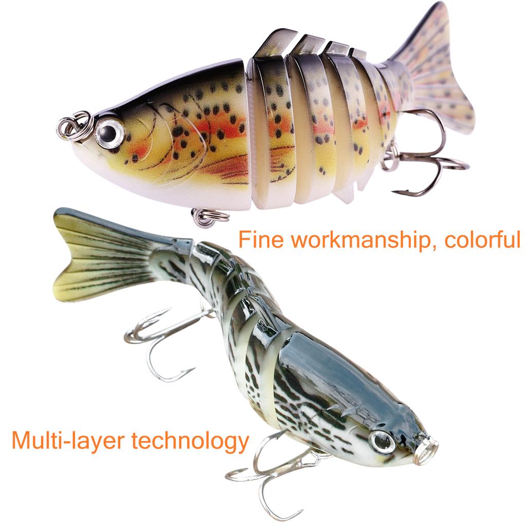 Fishing Lure Artificial ABS Plastic Life-like Swim Baits Crankbaits Hooks Lure for Bass Carp Fishing