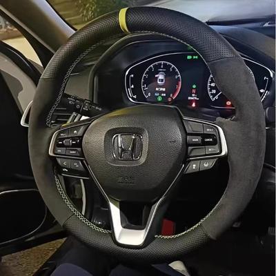 Ручная прошивка кожаная замшевая крышка руля автомобиля для Honda Accord 10 2018 ight Автозапчасти