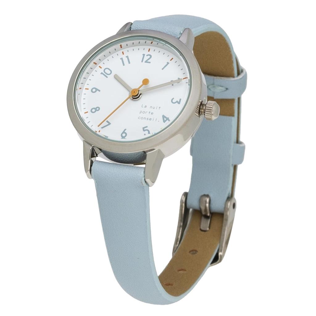Watch Analog Leather Strap Easy To See Light Blue Conse Blue [Fieldwork] Women's JN008-1