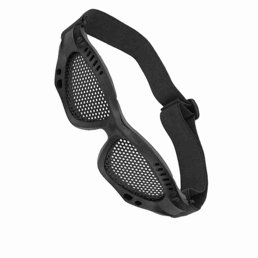 Metal Mesh Eye   CS Game Glasses With   Strap(  Green)