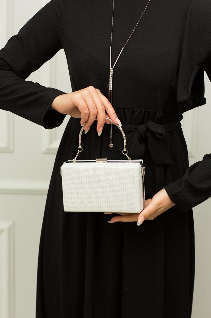 Women's Stylish and Useful Evening Dress Bag Women's Platinum Silvery Evening Dress Bag