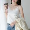 Casual Elegant And Youth Blouse For Women Fashion Lace Sexy Silk Top Summer Chic Solid Shirt V Neck Backless Satin Camis 25451
