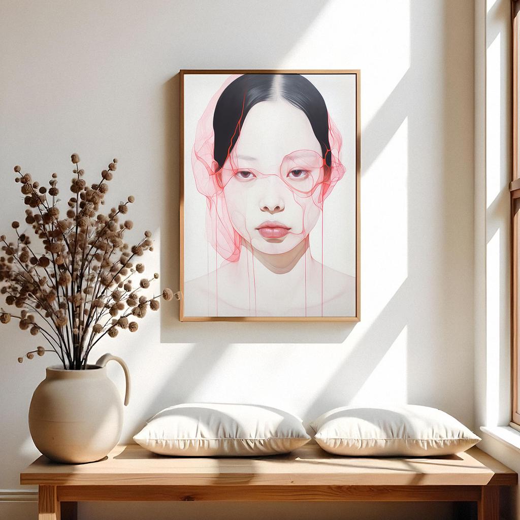 Плакат светлый портрет современная картина