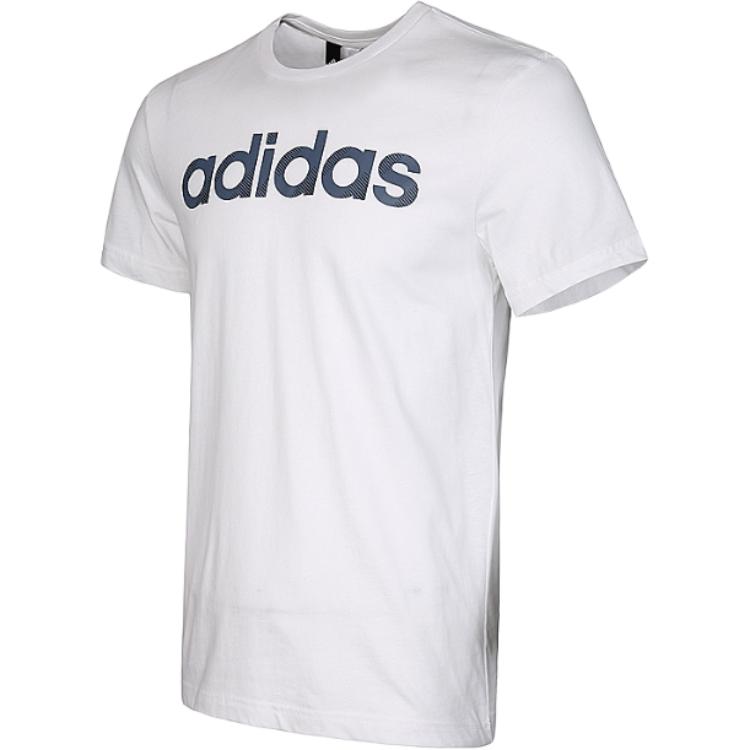 Adidas T Shirts Men's White Crew Neck Moderate CV4510