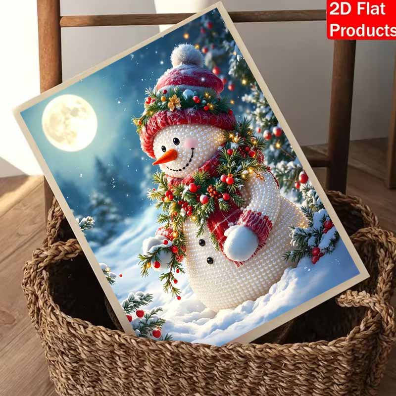 Christmas Snowman Pearl Painting Kit Handmade DIY Home Decoration Painting