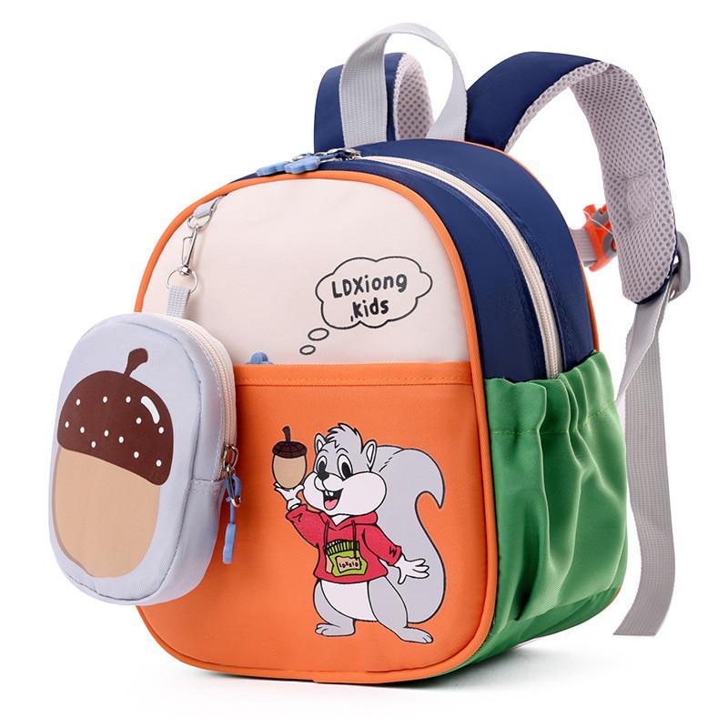 New Colorful Children's Backpack Cute Dual Color Kindergarten Bag With Breathable Design
