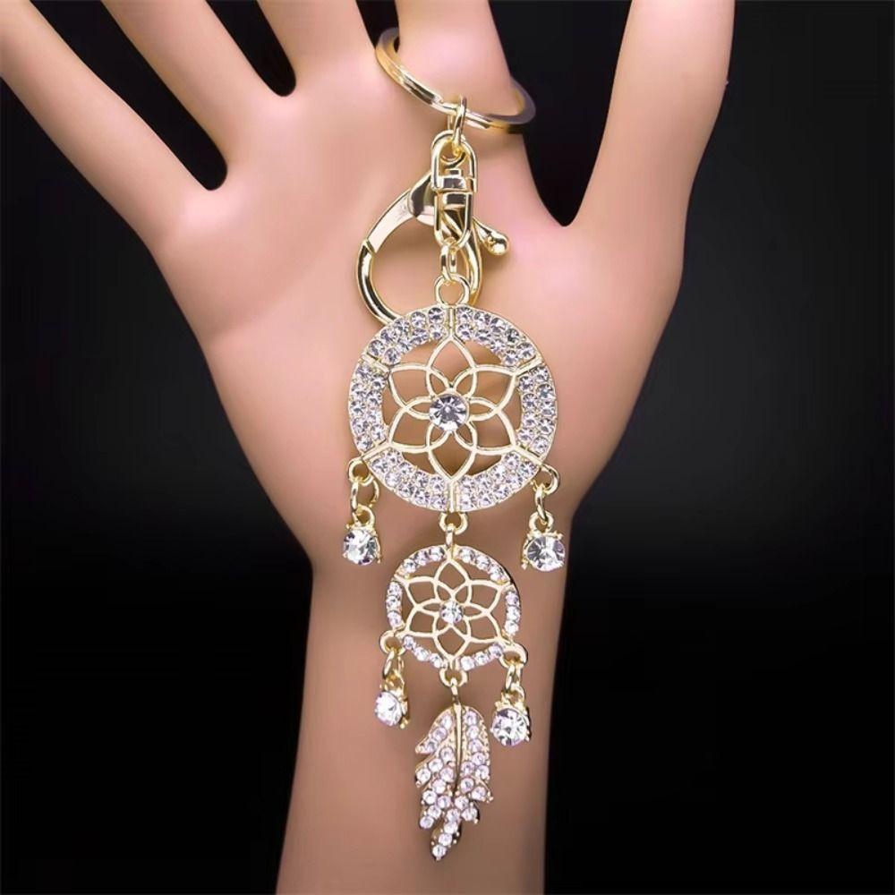 Zinc Zinc Alloy Car Keychain Vintage Bag Pendant Exquisite Dream Catcher Key Chain  Women
