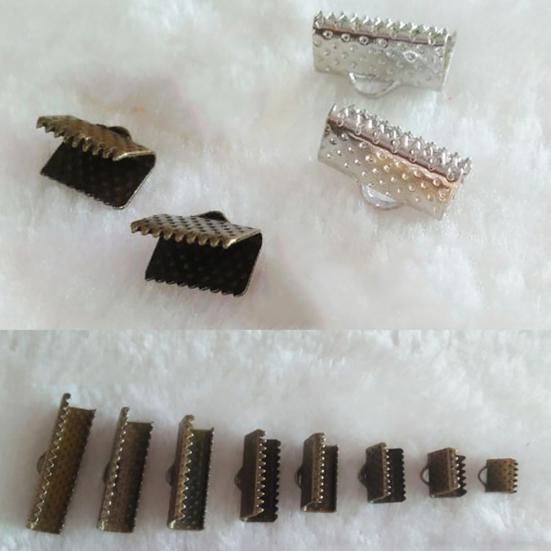 20 шт. ленточные зажимы, обжимные концы, соединитель под залог для браслета «сделай сам»