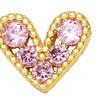 1 Pair Stud Earrings Heart Shape Cubic Zirconia Jewelry Sparkling Long Lasting