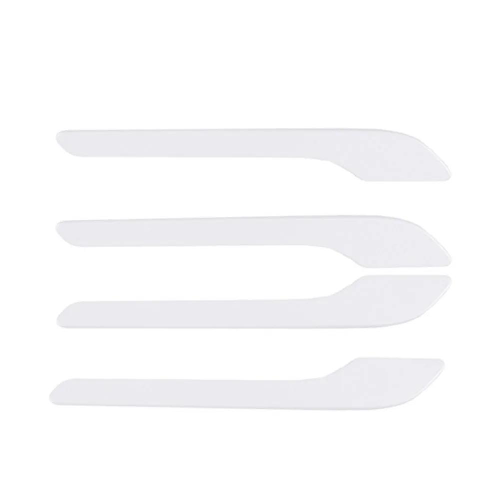 4 шт. защитная наклейка на дверную ручку автомобиля из углеродного волокна ABS, стильные прочные автомобильные аксессуары премиум-класса для Tesla Model 3 Y