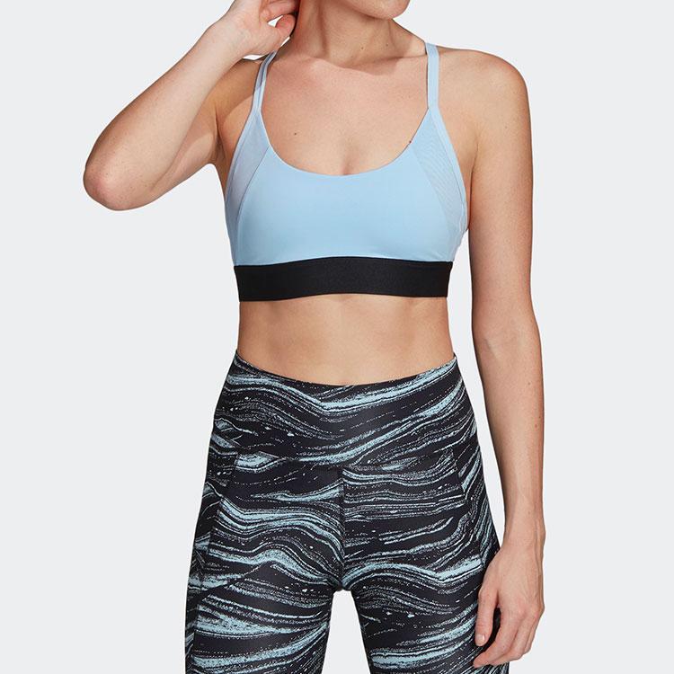 Adidas Спортивный бюстгальтер средней интенсивности для тренировок, женское нижнее белье, ярко-синий DX9239