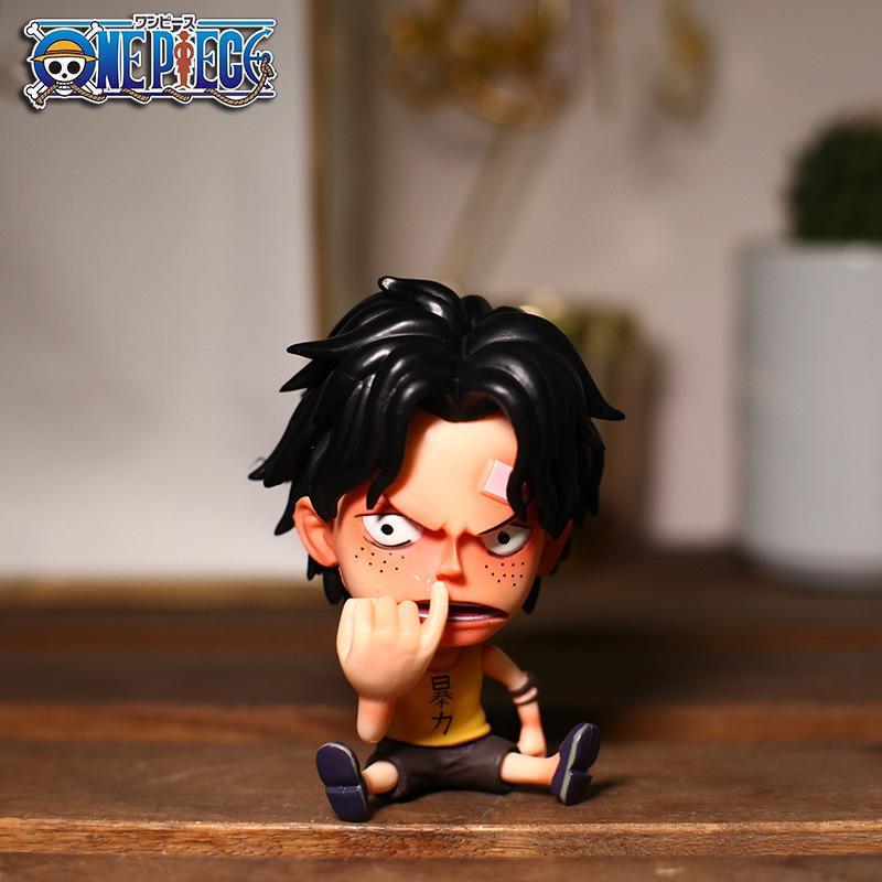 Аниме One Piece Рождественская Фигурка 8-10 см ПВХ Луффи Ророноа Зоро Милые Украшения Q Версия Украшение для Автомобиля Коллекционная Модель