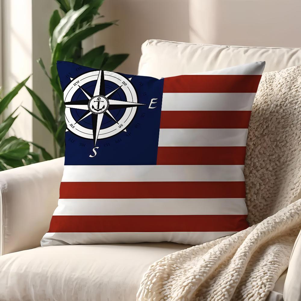 NNordic Dark Blue Nautical Collection cushion cover For Pillow Printing Sofa Decoration Home Car Room Office Nordic Simplicity