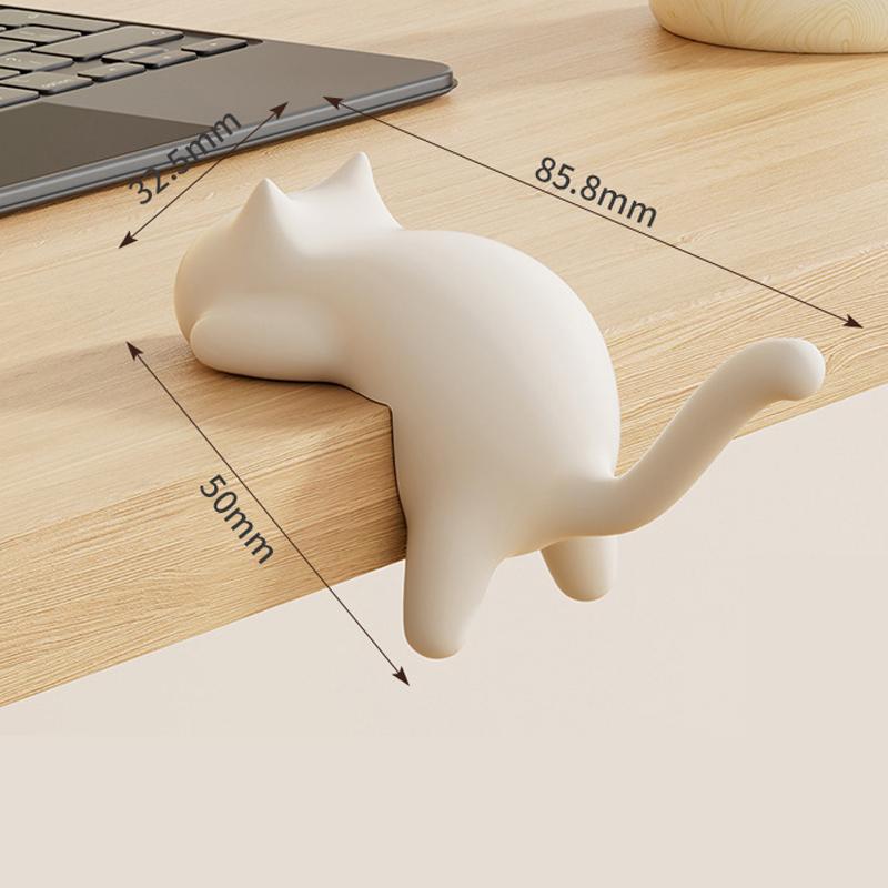 4 PCS Cat Shape Table Hook,Portable Purse and Key Hook for Desk,Suitable for Entrance Hall, Kitchen, Bedroom, Classroom, Office