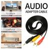 AV Audio Cable 3.5mm One Minute Three Color Computer, Mobile Phone, TV Network, DVD Set-top Box, 3RCA Video Connection Cable 1.5m